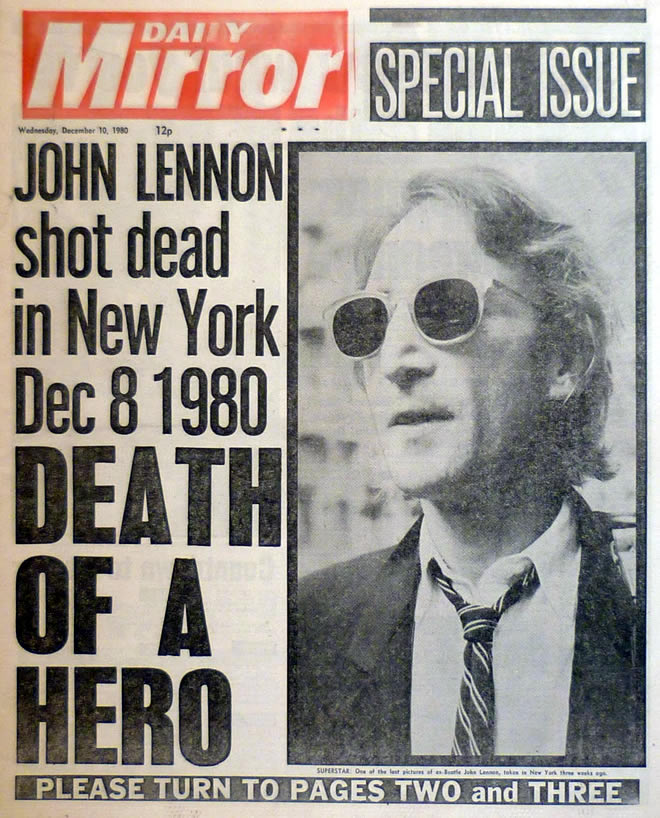 John Lennon dead