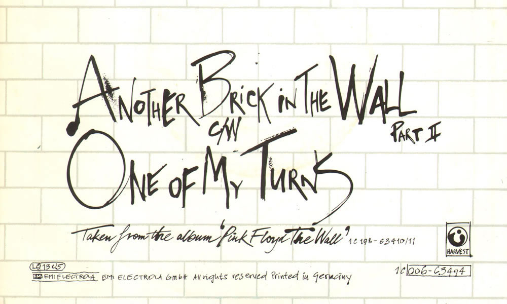 Pink Floyd Released Their Only No. 1 Single, Another Brick In The Wall  (Part 2), On This Day In 1980